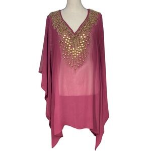 Frayed Sheer Tunic Top